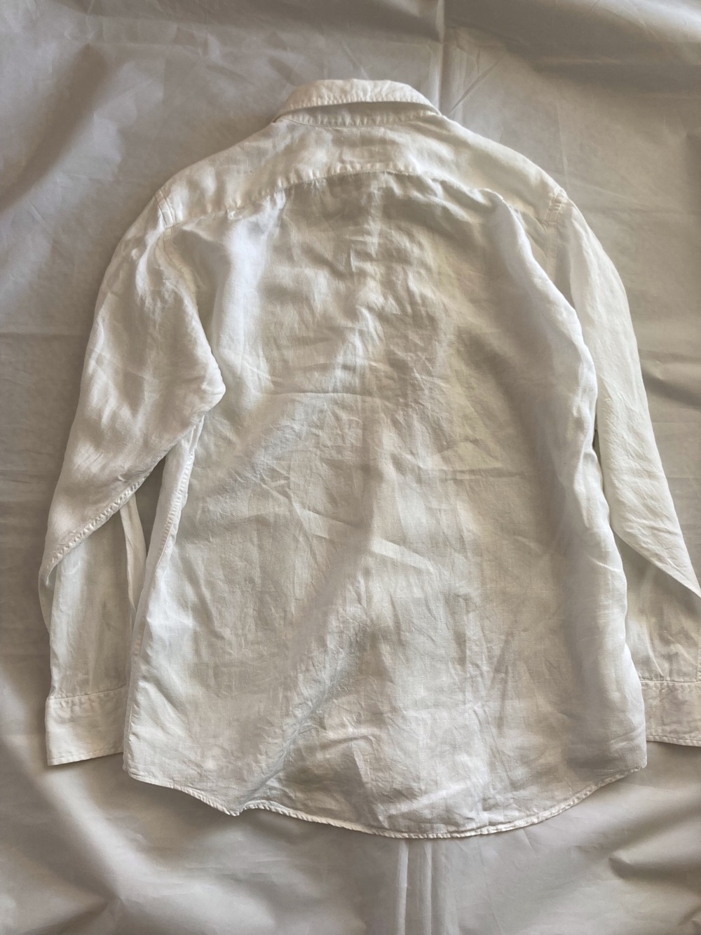 Lacoste 100% French Linen Men’s Reg.FitShirt White-Size 42 US-LG- Summer Preppy - Picture 5 of 13